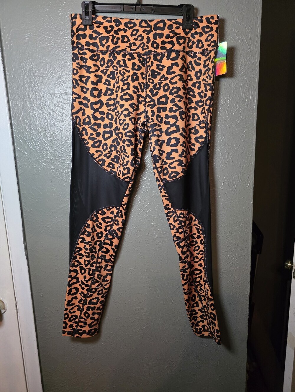 What Waist Leopard Print Athleisure Leggings / Shaper 2XL